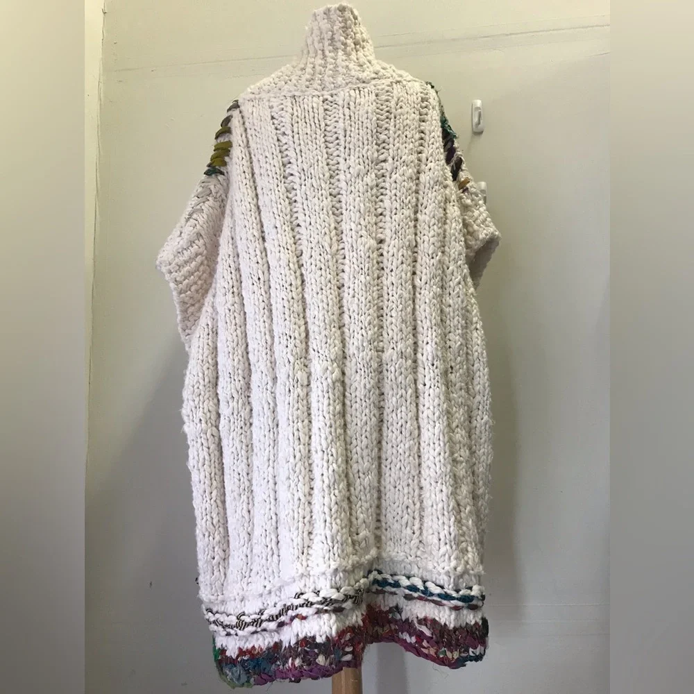NWOT Free People Sari Not Sari Oversized Poncho Sweater